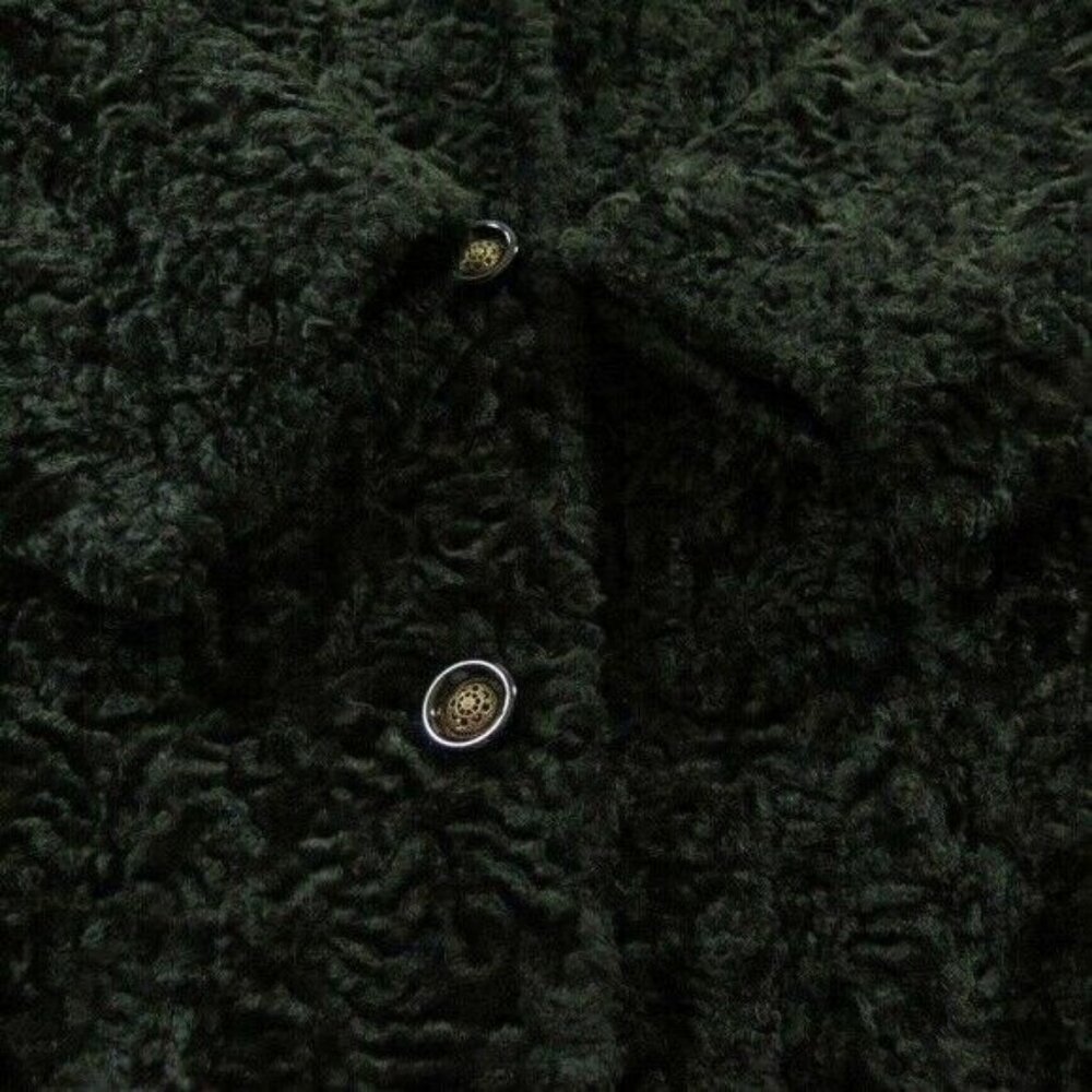 Vintage Real Curly Shearling Fur Coat Ov - Picture 3 of 8